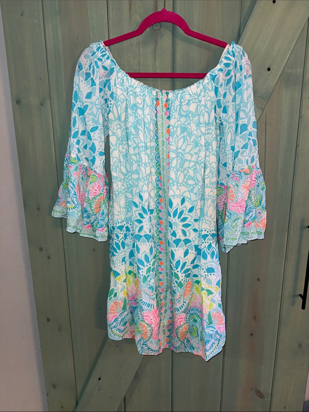 Lilly Pulitzer size M off the shoulder dress EUc
